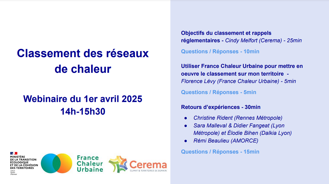 Classement des réseaux de chaleur